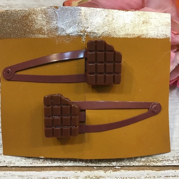 2/$10.00 Chocolate Bar Hair Clips - Picture 1 of 1
